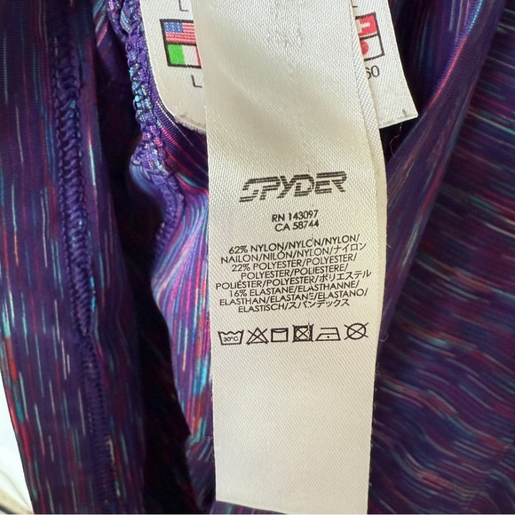 Spyder Women's Purple Turtleneck Long Sleeve Top Size L Stretch Outdoor Casual - Picture 11 of 12